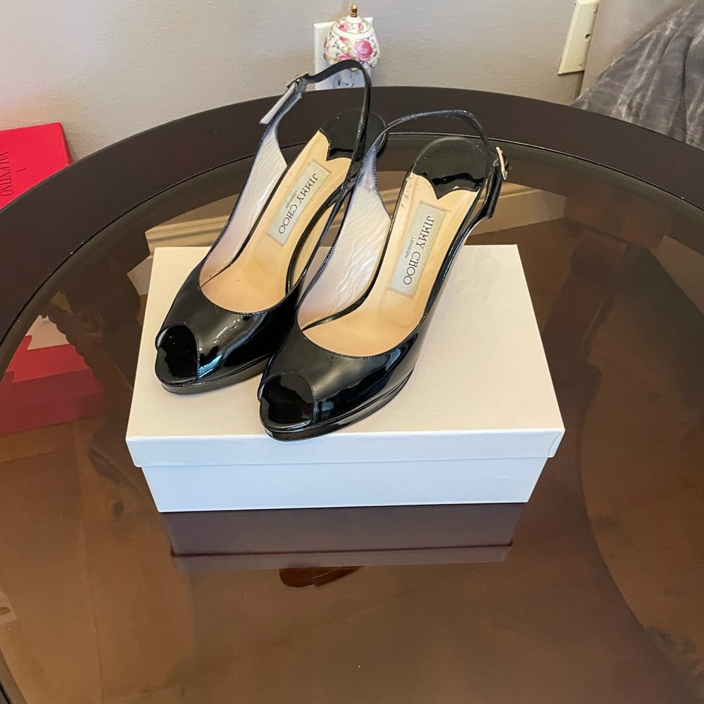 Jimmy Choo patent leather pumps